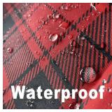 Waterproof Checkered Tablecloth Fabric - Rectangle 58x84 Inch Christmas Plaid Table Cloth for Indoor/Outdoor Use - Xmas Table Cover for Kitchen, BBQs, and Parties