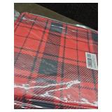 Waterproof Checkered Tablecloth Fabric - Rectangle 58x84 Inch Christmas Plaid Table Cloth for Indoor/Outdoor Use - Xmas Table Cover for Kitchen, BBQs, and Parties