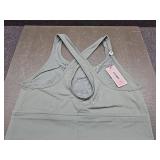 Buff Sports Bra - Light Gray Performance Wear - Retail: $25