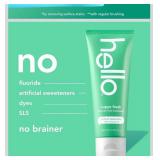 hello Super Fresh Fluoride Free Toothpaste, Toothpaste for Bad Breath, Helps Remove Surface Stains, Natural Spearmint, 3 Pack, 4.7 Oz Tubes