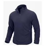 G Gradual Mens Quarter Zip Pullover Fleece with 2 Zipper Pockets Long Sleeve Golf Shirt Winter Athletic Sweater LightweightSize XL