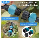 Flat Soaker Hose 75 FT for Garden Beds, 75Ft 1/2" Linkable Consistent Drip Irrigation Hose Save 80% Water Leakproof Heavy Duty Double Layer Sprinkler Hose"
