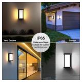 LED Wall Lights, 24W Modern Outdoor Light Fixture, Exterior Lighting Fixtures, IP65 Waterproof Wall Lights Outdoor Sconce Lights for Front Exterior Porch & Patio Garage