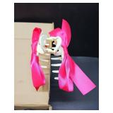 FineCheer 12 Pack Bow Claw Clips Satin Bow Hair Clips Nonslip Claw for Bridesmaid Proposal Gifts Women Weddings and Bridesmaids Thick Thin Hair(Pink White Black)