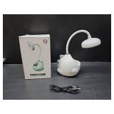 Dinosaur LED Desk Lamp - Adjustable 360 Gooseneck, USB Rechargeable, Pen Holder, Fun Gift for Kids