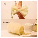 6 Pack Luffa Sponges Gentle Exfoliating Body Scrubber for Shower Natural Loofah Sponge Unveil Your Skin