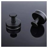 Suction Cup Hooks for Shower, Reusable Towel Hooks for Bathroom, Black 2 pack