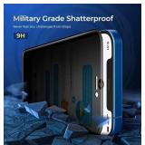 LOT OF 2, ORIbox Privacy Glass Screen Protector for iPhone 12 and iPhone 12 Pro, 2 Packs Anty-Spy Anti-Bubble Tempered Glass Screen Protector