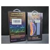 LOT OF 2, ORIbox Privacy Glass Screen Protector for iPhone 12 and iPhone 12 Pro, 2 Packs Anty-Spy Anti-Bubble Tempered Glass Screen Protector