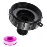 Mzcvriru 275-330 Gallon IBC Tote Drain Adapter, Water Hose Male Adapter for Garden Hose (2.44"Fine Thread x3/4"Male)