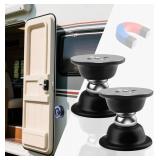 XIANQU Magnetic RV Door Holder, RV Magnetic Door Stopper, Magnetic Baggage Door Catch, RV Door Holder for RV, Trailer and Camper, RV Accessories (Black-2 Pack)