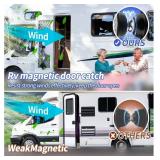 XIANQU Magnetic RV Door Holder, RV Magnetic Door Stopper, Magnetic Baggage Door Catch, RV Door Holder for RV, Trailer and Camper, RV Accessories (Black-2 Pack)