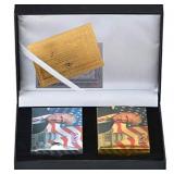 SW Donald Trump Playing Cards - Gold Plated Playing Cards Gold Plated Deck of Waterproof Poker Cards for Game for Table Games Good Gift for Friends, Men, Boyfriends (Gold&Silver w/Box)