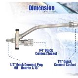 Foam Cannon Dual-Connector Accessory, 1/4 Inch Pressure Washer Gun Double Tip Attachment with 5pcs Pressure Washer Nozzles Pressure Washer Accessories for Car Motorcycle Washing Home Cleaning