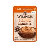 Wellness CORE Tiny Tasters Pate Adult Wet Cat Food, Natural, Protein-Rich, Grain Free, 1.75 Ounce Pouch, 12 Pack (Chicken) BB Feb 2025