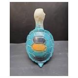 Sea Turtle Meditation Yoga Decor, Zen Resin Statue & Garden Figurine of Meditating Turtle - Coastal Beach & Home Office Desk Decorations, Calming Gift for Mom (Blue Prayer)