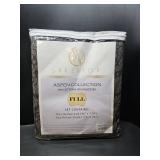 Superior Aspen Cotton Blend 3 Piece Bedspread Set, Oversized Bedspread, 2 Pillow Shams, Medium Weight Blanket, Home Bed Decor, Floral Scalloped, Matelasse Coverlet, Bedding Essential, Full, Charcoal