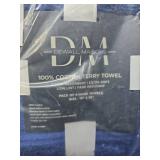 Dewall Maisons Navy Blue 6-Piece Plush Hand Towel Set - Luxurious Cotton Towel, 16" x 28" - Soft        Quick-Drying        Perfect for an Elegant Bathroom"