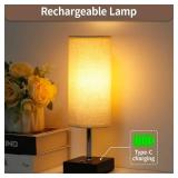 Cordless Table Lamp, Battery Operated Lamp Touch Dimmable,Rechargeable Lamp for NightStand, Battery Powered Wireless Table Lamp for Decor, Living Room, Dorm-2Pack