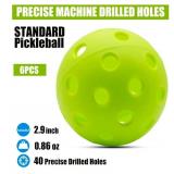 Pickleball Balls, 40 Holes Outdoor Pickleballs, High Elasticity & Durable Pickle Balls for All Style Pickleball Paddles Yellow