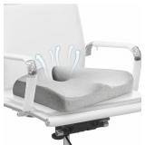 Badink Extra Large Memory Seat Cushion, Multifunctional for Office or Driving Use, Premium Quality and Durability,Comfortable(21.5 * 17.7 * 4 inches)(Light Gray)