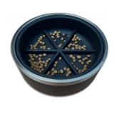 Slow Feeder Pet Bowl, 32oz (4 Cups), Stainless Steel, Non-Slip Base, BPA/PVC/Lead-Free, Portable, Removable Insert for Food and Water Bowl, Healthy Eating for Both Dogs and Cats, Black
