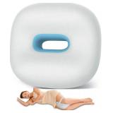 Knee Pillow for Side Sleepers, Memory Foam Leg Pillow for Side Sleeping, Between Legs Pillow for Hip and Back Pain Relief - Side Sleeper Pillow with Breathable Pillowcase and Elastic Strap