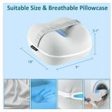 Knee Pillow for Side Sleepers, Memory Foam Leg Pillow for Side Sleeping, Between Legs Pillow for Hip and Back Pain Relief - Side Sleeper Pillow with Breathable Pillowcase and Elastic Strap