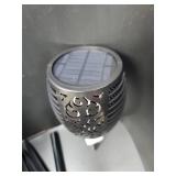 4PCs Halloween Solar Torch Lights Outdoor, 43in 96 LED, Waterproof Landscape Garden Pathway Light with Purple Vivid Dancing Flickering Flames, Auto On/Off Dusk to Dawn for Halloween Lights Decoration 