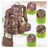 BLISSWILL Hunting Backpack with hunting seat,Lightweight Hiking Daypack,Camping Camouflage Bag with Rain Cover
