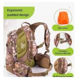 BLISSWILL Hunting Backpack with hunting seat,Lightweight Hiking Daypack,Camping Camouflage Bag with Rain Cover