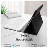 kenke Keyboard Case for iPad 9th/8th/7th Generation (10.2 Inch, 2021/2020/2019), Magnetic Detachable Wireless Bluetooth Keyboard, Thin & Light Keyboard Case with Pencil Holder, Black