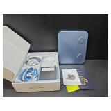 SHUNION Wireless Charging Station with Alarm Clock and Night Light,iPhone and Watch Charging Station,3 in 1 Wireless Charger for iPhone 16 15 14 13 12 11 X Pro Max & Apple Watch 30W GaN Charger - Blue