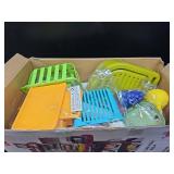 COOLORCAT Paint Pre-Drawn Canvas Cute Decoden 60+ Charms Craft Kit, 24 Acrylic Markers DlY Art Supplies Arts and Crafts for Kids Ages 6-12 Toys Girls Boys Birthday Gift (Kitty Bakery)