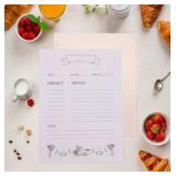 Homecooked Happiness Vintage Recipe Binder 3 Ring, 50 Blank Doubled-Size Cards, 50 Clear Protective Sleeves, 5 Dividers for Recipes Desserts, Bread & Pastries, Main Dishes, Soup & Salads, Appetizers