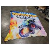 DYcolorDYcolor 3D Cartoon Freestyle Crazy Monster Truck Quilt, 3-Piece Cool Speed Racing Car Themed Comforter Set: 1 Comforter and 2 Pillow Cases for Youth Adult (Racing Car, Queen)