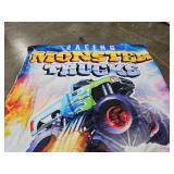 DYcolorDYcolor 3D Cartoon Freestyle Crazy Monster Truck Quilt, 3-Piece Cool Speed Racing Car Themed Comforter Set: 1 Comforter and 2 Pillow Cases for Youth Adult (Racing Car, Queen)