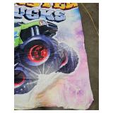 DYcolorDYcolor 3D Cartoon Freestyle Crazy Monster Truck Quilt, 3-Piece Cool Speed Racing Car Themed Comforter Set: 1 Comforter and 2 Pillow Cases for Youth Adult (Racing Car, Queen)