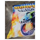 DYcolorDYcolor 3D Cartoon Freestyle Crazy Monster Truck Quilt, 3-Piece Cool Speed Racing Car Themed Comforter Set: 1 Comforter and 2 Pillow Cases for Youth Adult (Racing Car, Queen)
