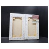 MASTERPIECE Z2VS-0814 Vincent Pro 7/8" Deep Sausalito Heavy Weight and Texture 14 oz Cotton Stretched Canvas 8" x 14" White 2 Pack"