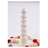 Mud Pie Carved White Wood Tree, Medium Table Sitters 15" Tall"