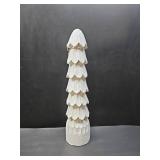 Mud Pie Carved White Wood Tree, Medium Table Sitters 15" Tall"