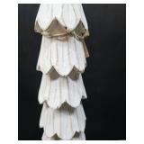 Mud Pie Carved White Wood Tree, Medium Table Sitters 15" Tall"