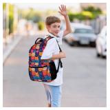 KAFFUL Cat Backpack for Girls, Cute Colorful Kitten Cat Backpack for School, Kids Cute Backpack for Girls Teens, Elementary Kids School Backpack, 16.5 Inch