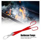 MACHEE Fire Pit Poker 20" Long Tongs Poker Fireplace Tool Log Grabber Wood Burning Fire Pit Tongs for Outdoor&indoor Campfire Fireplace Tongs Heavy Duty Grabber Wood Tongs"