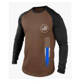 H HYFOL Graphic T-Shirts Cotton Long Sleeve Regular Tee Shirts 3XL