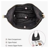 FOXLOVER Vegan Faux Leather Weave Bucket Handbag for Women Fashion Ladies Simplicity Crossbody Handbag Shoulder Purse