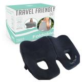 Cushy Tushy Premium Foldable Piriformis Cushion - Piriformis Pain and Sciatic Pain Relief Cushion - for Home & Office Use, Perfect for Travel or Driving
