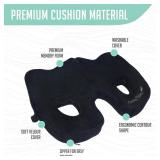 Cushy Tushy Premium Foldable Piriformis Cushion - Piriformis Pain and Sciatic Pain Relief Cushion - for Home & Office Use, Perfect for Travel or Driving