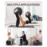Trideer Yoga Ball for Exercise, Pregnancy & Birthing, 5 Sizes Exercise Ball for Physical Therapy, Stability, Fitness, Quick Pump Included